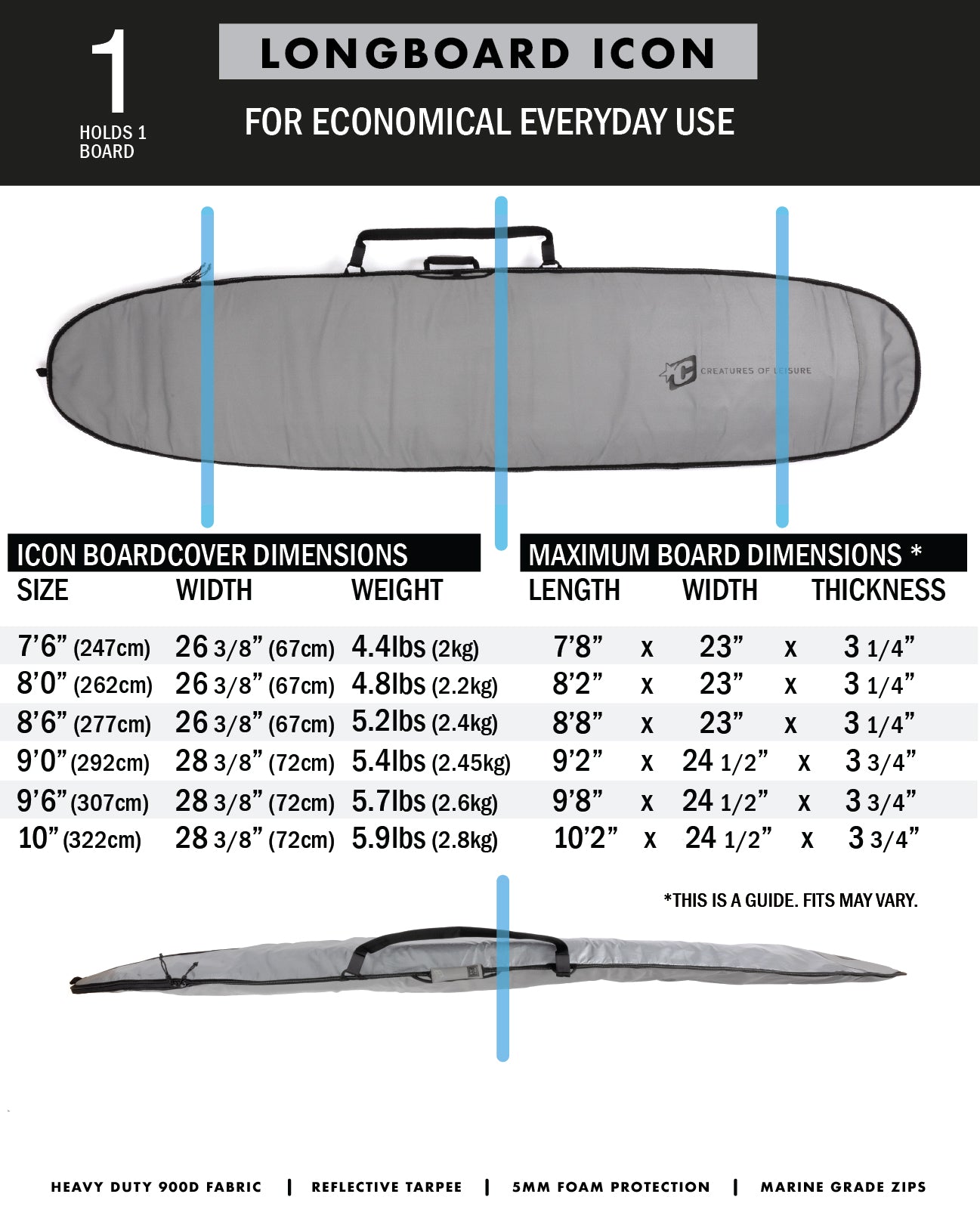 LONGBOARD ICON | SILVER BLACK