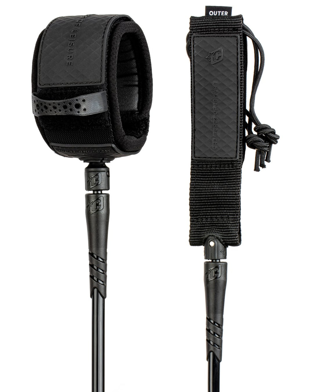 Creatures Relliance Comp Leash 6'0 - Guaina Da Surf Cement Speckle Black - Foto 7